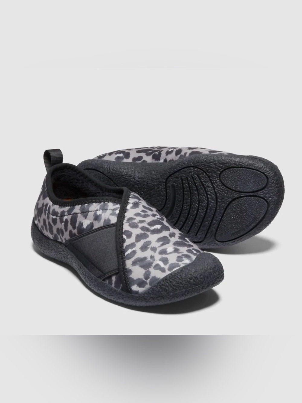 Keen Women's Leopard Print Mules in Gray and Black